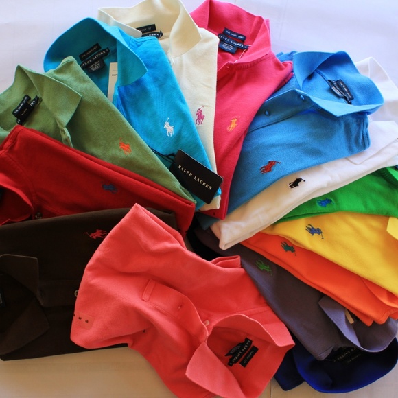 Ralph LAUREN Skinny POLO (L) turquoise - Picture 3 of 4